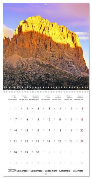 Produktbild: Dolomites Moments in the light (Wall Calendar 2026 12 &times; 12 Inch) CALVENDO 12 Month Wall Calendar