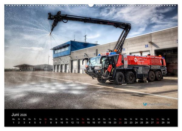 Produktbild: Einsatzfahrzeuge der Feuerwehr (hochwertiger Premium Wandkalender 2026 DIN A2 quer), Kunstdruck in Hochglanz