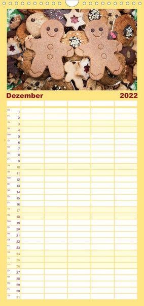 Produktbild: Familienplaner S&uuml;&szlig;es aus der Vollwert-Backstube (Wandkalender 2022 , 21 cm x 45 cm, hoch)