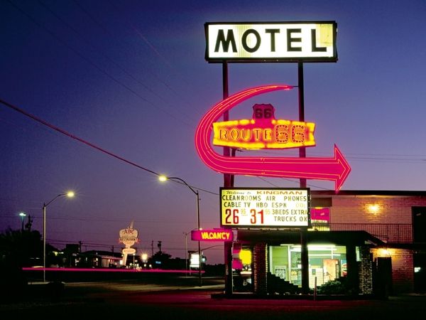 Produktbild: CALVENDO Puzzle Motel Route 66, Kingman, Arizona | 1000 Teile Lege-Gr&ouml;&szlig;e 64x48cm Foto-Puzzle f&uuml;r gl&uuml;ckliche Stunden