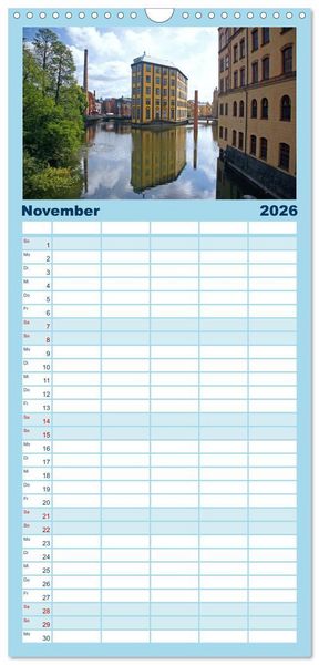 Produktbild: Familienplaner 2026 - Faszination Skandinavien mit 5 Spalten (Wandkalender, 21 x 45 cm) CALVENDO