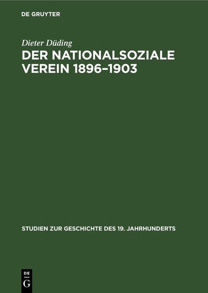 Produktbild: Der Nationalsoziale Verein 1896&ndash;1903