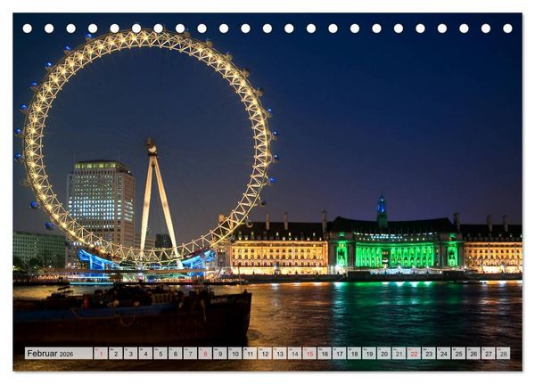 Produktbild: Big City Lights - Metropolen im Lichterglanz (Tischkalender 2026 DIN A5 quer), CALVENDO Monatskalender