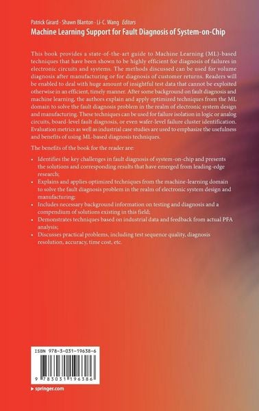 Produktbild: Machine Learning Support for Fault Diagnosis of System-on-Chip