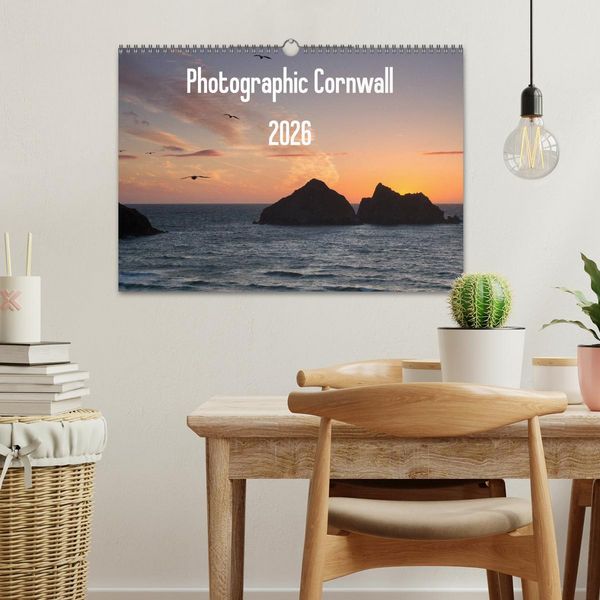 Produktbild: Photographic Cornwall 2026 (Wall Calendar 2026 DIN A3 landscape), CALVENDO 12 Month Wall Calendar