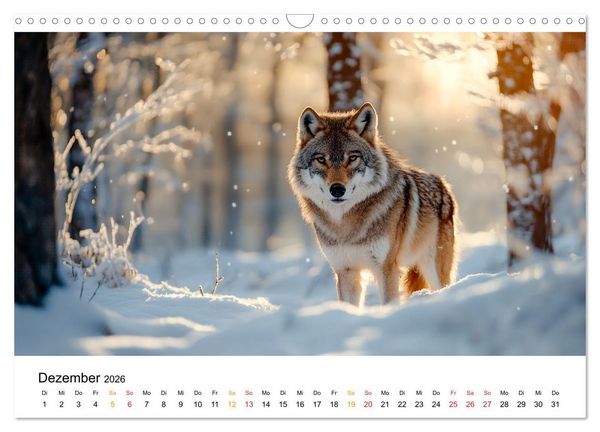 Produktbild: Wilde Tierwelt im Wald (Wandkalender 2026 DIN A3 quer), CALVENDO Monatskalender
