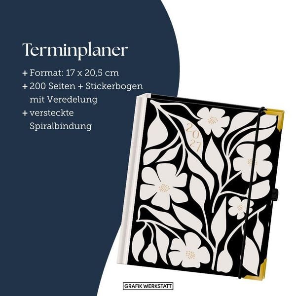Produktbild: Terminplaner A5 Premium 2027 Blumen