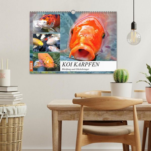 Produktbild: Koi Karpfen. Blickfang und Gl&uuml;cksbringer (Wandkalender 2026 DIN A3 quer), CALVENDO Monatskalender