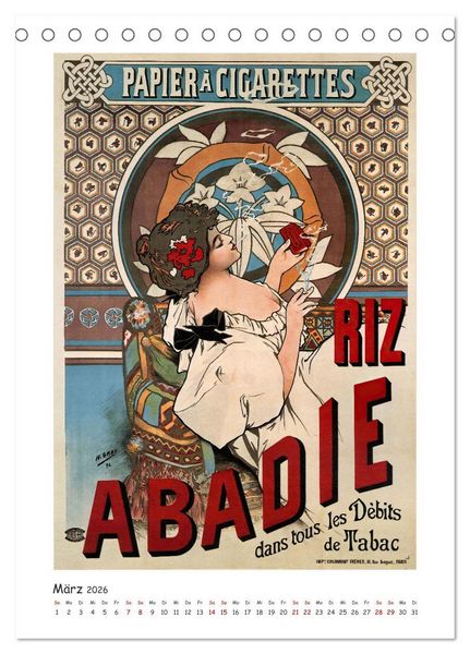 Produktbild: Alfons Mucha - Eine Hommage in zw&ouml;lf Monaten (Tischkalender 2026 DIN A5 hoch), CALVENDO Monatskalender