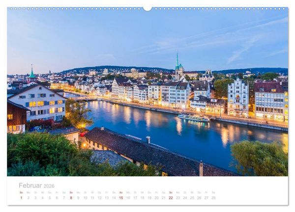 Produktbild: Z &Uuml; R I C H Impressionen (hochwertiger Premium Wandkalender 2026 DIN A2 quer), Kunstdruck in Hochglanz