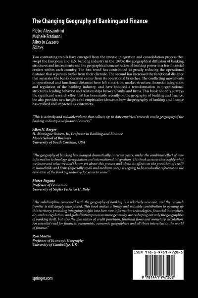 Produktbild: The Changing Geography of Banking and Finance