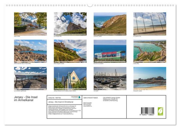 Produktbild: Jersey - Die Insel im &Auml;rmelkanal (hochwertiger Premium Wandkalender 2026 DIN A2 quer), Kunstdruck in Hochglanz