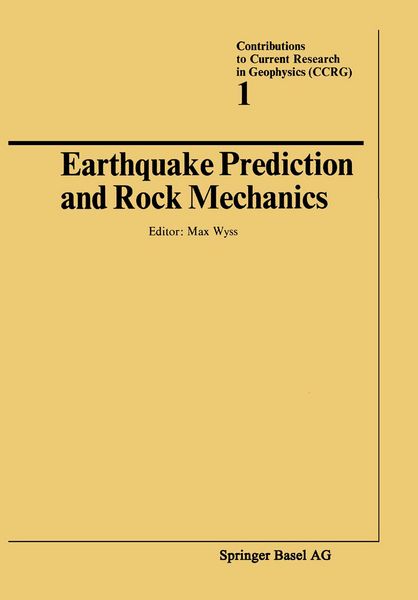 Produktbild: Earthquake Prediction and Rock Mechanics