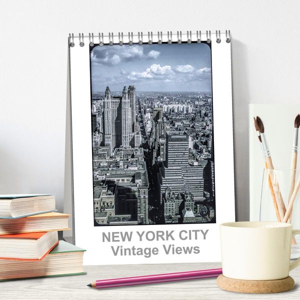 Produktbild: NEW YORK CITY - Vintage Views (Tischkalender 2026 DIN A5 hoch), CALVENDO Monatskalender