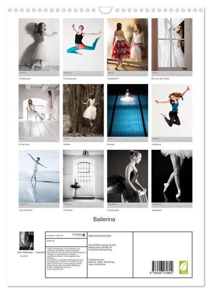 Produktbild: Ballerina (Wandkalender 2026 DIN A3 hoch), CALVENDO Monatskalender