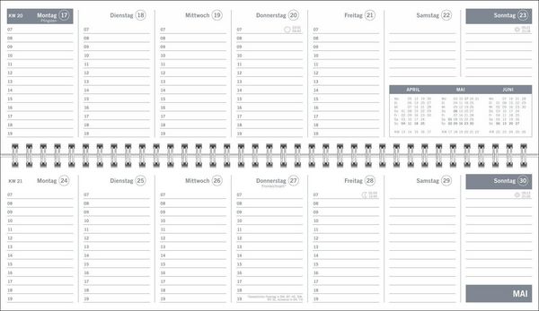 Produktbild: times&more Petrol Wochenquerplaner 2027