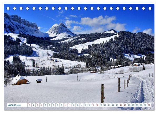 Produktbild: Schweizer Bergblicke (Tischkalender 2026 DIN A5 quer), CALVENDO Monatskalender