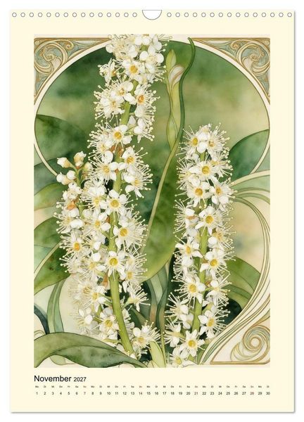 Produktbild: Bl&uuml;ten im reinsten Jugenstil (Wandkalender 2027 DIN A3 hoch), CALVENDO Monatskalender