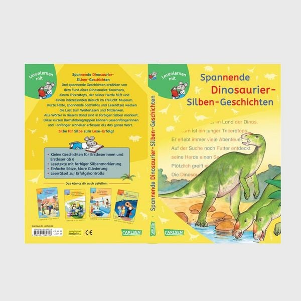 Produktbild: LESEMAUS zum Lesenlernen Sammelb&auml;nde: Spannende Dinosaurier-Silben-Geschichten