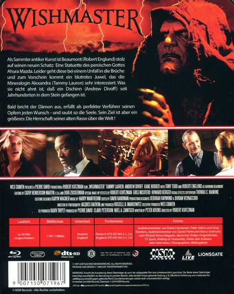 Produktbild: Wishmaster - Uncut/Limitierte Steelbook Edition