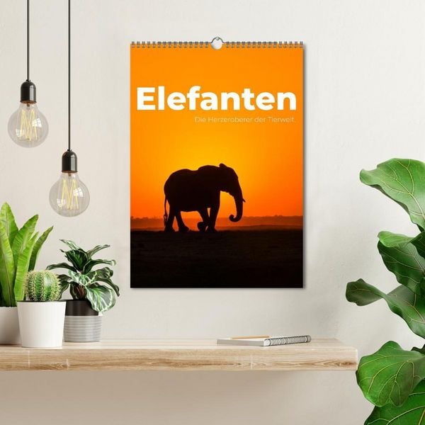 Produktbild: Elefanten - Die Herzeroberer der Tierwelt. (Wandkalender 2026 DIN A3 hoch), CALVENDO Monatskalender
