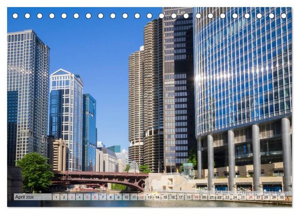 Produktbild: CHICAGO Stadtzentrum (Tischkalender 2026 DIN A5 quer), CALVENDO Monatskalender