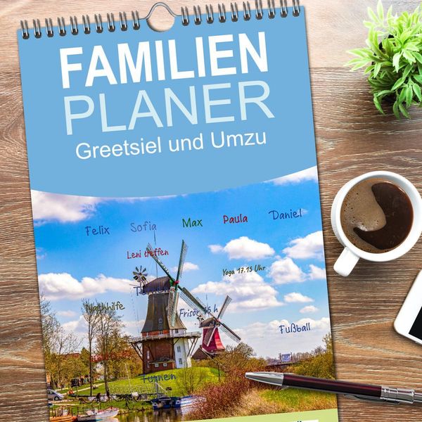 Produktbild: Familienplaner 2026 - Greetsiel und Umzu mit 5 Spalten (Wandkalender, 21 x 45 cm) CALVENDO