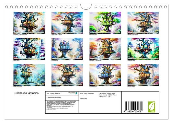 Produktbild: Treehouse fantasies (Wall Calendar 2026 DIN A4 landscape), CALVENDO 12 Month Wall Calendar