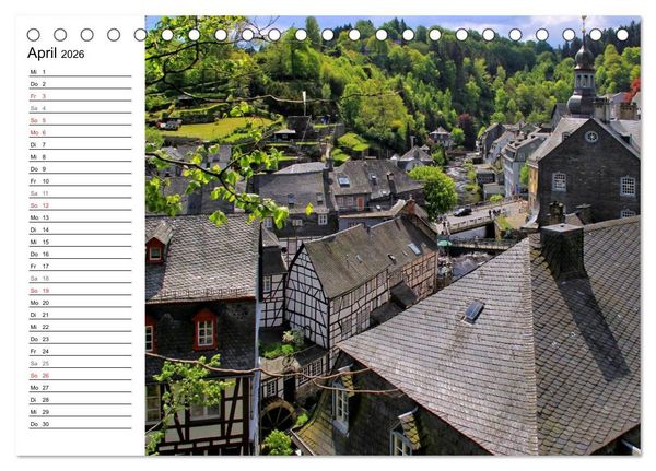 Produktbild: Eine Perle in der Eifel - Monschau (Tischkalender 2026 DIN A5 quer), CALVENDO Monatskalender