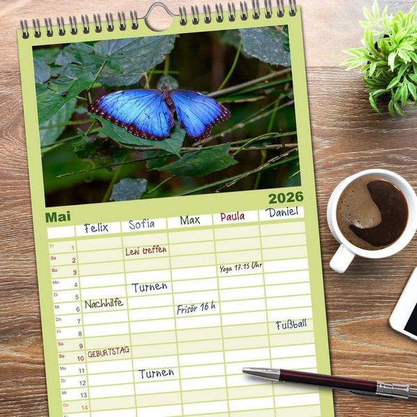 Produktbild: Familienplaner 2026 - Costa Rica - Naturparadies zwischen Karibik und Pazifik mit 5 Spalten (Wandkalender, 21 x 45 cm) CALVENDO
