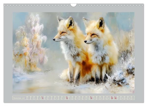 Produktbild: F&uuml;chse. Flauschiges Leuchten im Wald (Wandkalender 2027 DIN A3 quer), CALVENDO Monatskalender