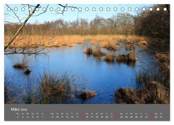 Produktbild: Moor- und Heidelandschaften Niedersachsen (Tischkalender 2026 DIN A5 quer), CALVENDO Monatskalender