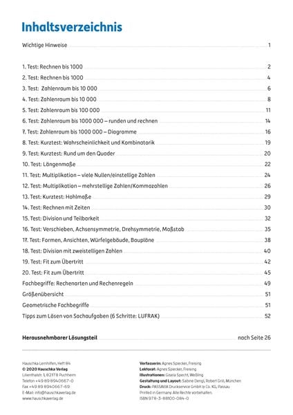 Produktbild: &Uuml;bungsheft mit Tests in Mathe 4. Klasse
