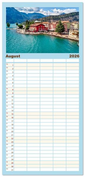 Produktbild: Familienplaner 2026 - Nago-Torbole, der sch&ouml;ne Norden vom Gardasee mit 5 Spalten (Wandkalender, 21 x 45 cm) CALVENDO