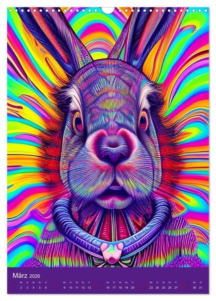 Produktbild: Crazy Neon - Das Farbspektakel (Wandkalender 2026 DIN A3 hoch), CALVENDO Monatskalender