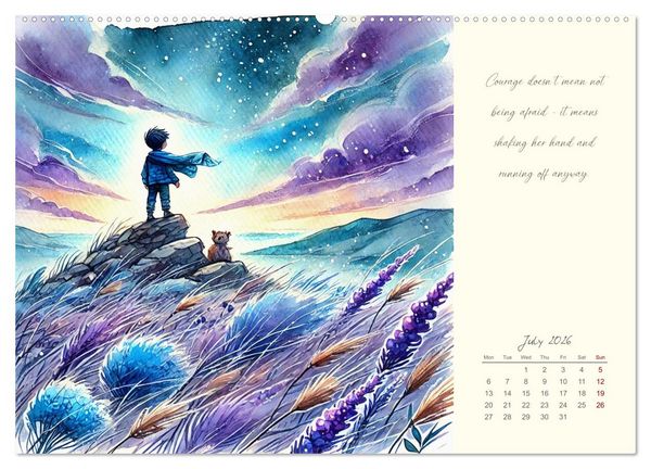 Produktbild: Magic with your inner child - 12 months full of wonder and joy (High Quality Premium Wall Calendar 2026 DIN A2 landscape),CALVENDO 12 Month Wall Calendar