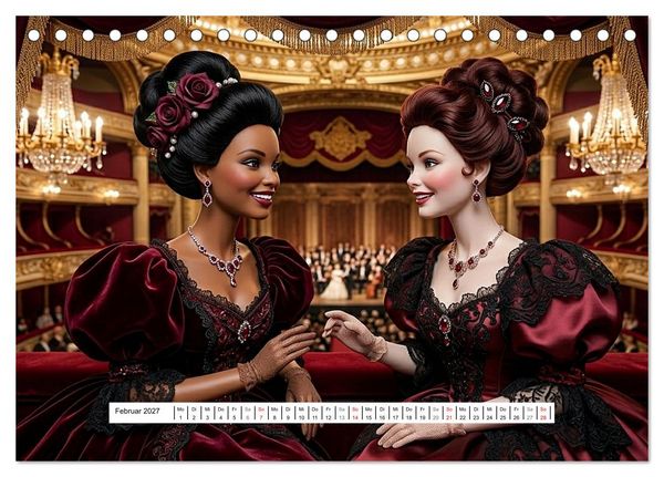 Produktbild: Fabulous Dolls &ndash; Belle &Eacute;poque (Tischkalender 2027 DIN A5 quer), CALVENDO Monatskalender