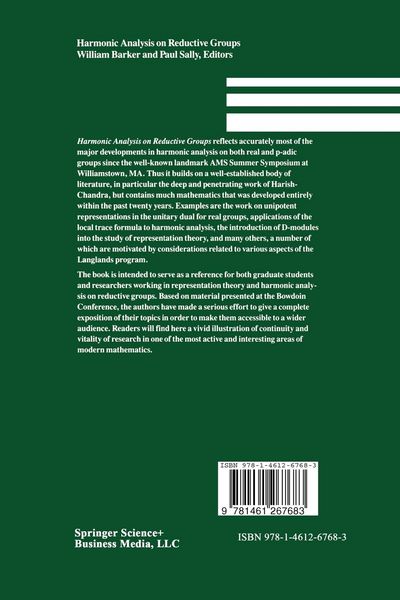 Produktbild: Harmonic Analysis on Reductive Groups