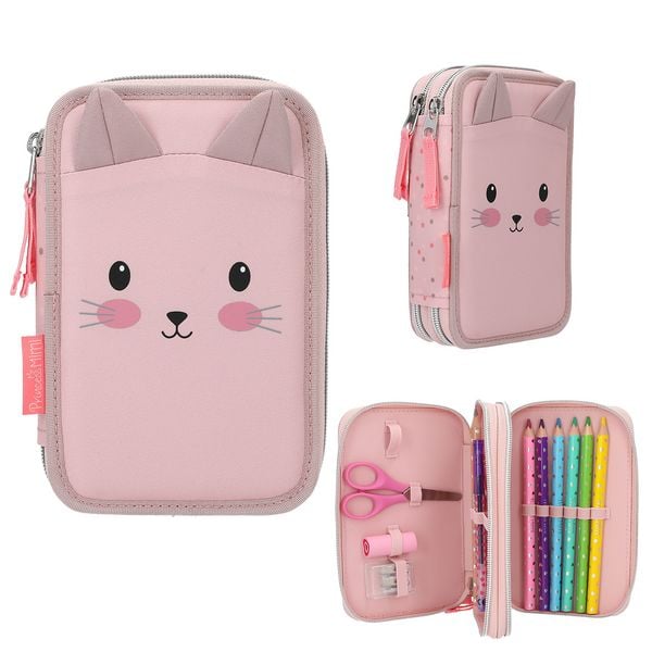 Produktbild: Princess Mimi 2 Fach Federtasche Katze