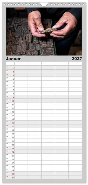 Produktbild: Familienplaner 2027 - Auf Guttenbergs Spuren mit 5 Spalten (Wandkalender, 21 x 45 cm) CALVENDO