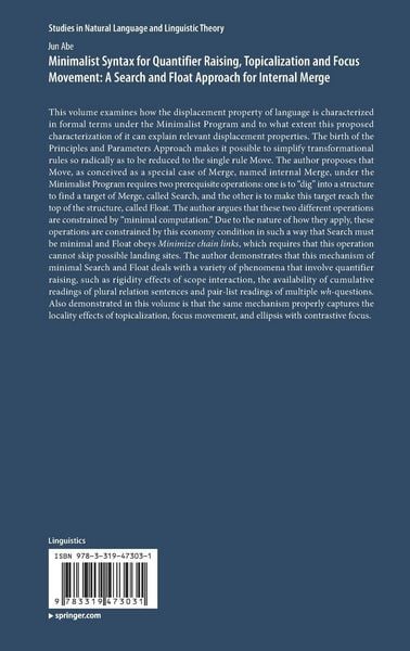 Produktbild: Minimalist Syntax for Quantifier Raising, Topicalization and Focus Movement: A Search and Float Approach for Internal Merge