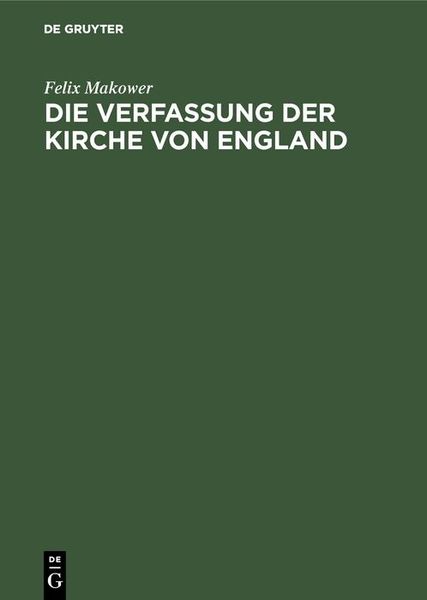 Produktbild: Die Verfassung der Kirche von England