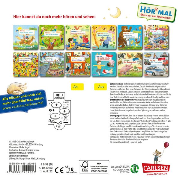 Produktbild: H&ouml;r mal (Soundbuch): Verse f&uuml;r Kleine: M&uuml;de bin ich, geh zur Ruh ...