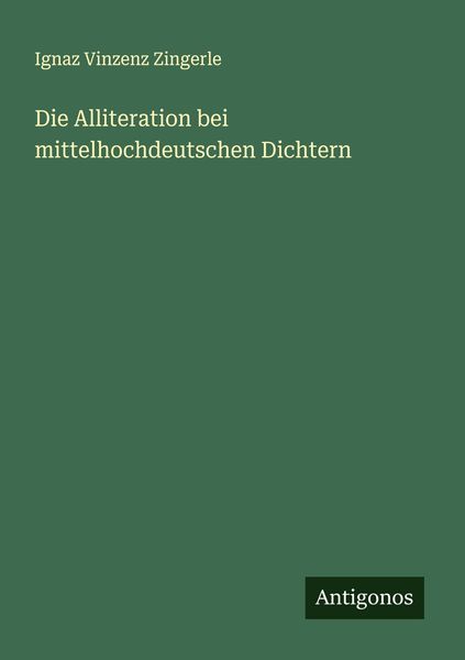 Produktbild: Die Alliteration bei mittelhochdeutschen Dichtern