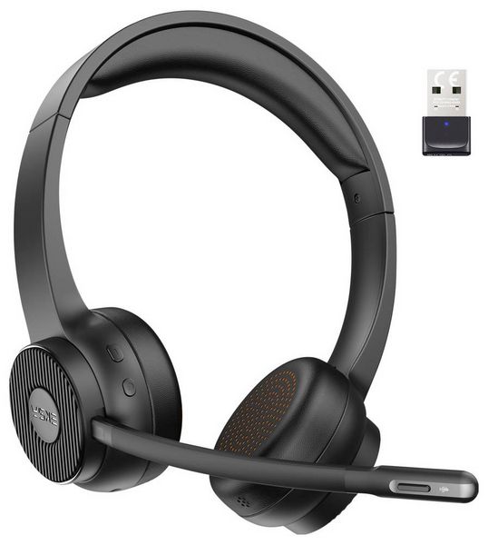 Produktbild: EKSA H16 On Ear Headset Bluetooth&reg; Schwarz Noise Cancelling, Mikrofon-Rauschunterdr&uuml;ckung Headset, Lautst&auml;rkeregelung