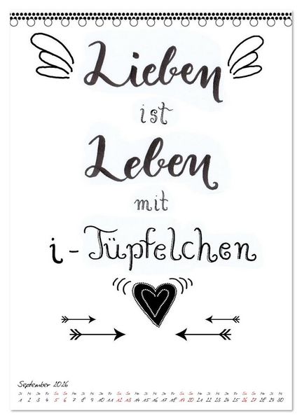 Produktbild: Spruch-Reich-handgeschriebene Spr&uuml;che von frech bis weise (Tischkalender 2026 DIN A5 hoch), CALVENDO Monatskalender