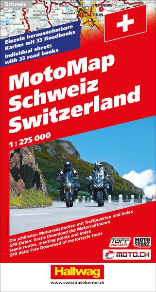 Produktbild: Schweiz MotoMap 1:275 000 Motorradkarte LZ bis 2026