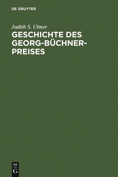 Produktbild: Geschichte des Georg-B&uuml;chner-Preises