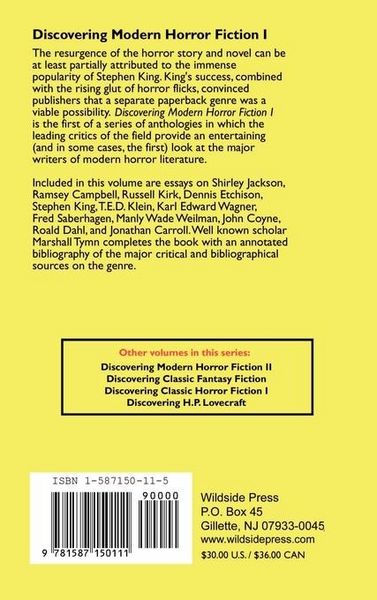 Produktbild: Discovering Modern Horror Fiction I