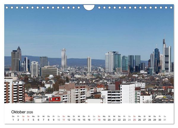 Produktbild: Frankfurt Skyline von Petrus Bodenstaff (Wandkalender 2026 DIN A4 quer), CALVENDO Monatskalender